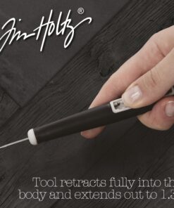 Tim Holtz Craft Pick Poker - Retractable Punch Tool for Paper Crafting, Scrapbooking, Die Cuts, and Art Supplies - Adjustable Fine Point Tip Red 12 814xuc8cJVL
