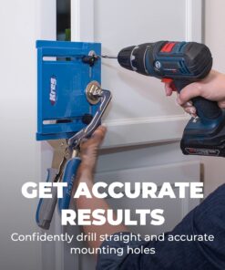 KREG KHI-Pull Cabinet Hardware Jig - for Cabinet Door Handles - Drilling Guide for Cabinet Doors - Creates Straight, Even Holes - Durable Drill Guides 45 814xxoLS9gL