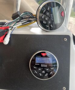 BOSS Audio Systems MGR350B Marine Gauge Stereo System - Digital Media MP3 Player, Bluetooth Audio Head Unit, No CD Player, USB, AM/FM Radio Receiver, Weatherproof MGR350B Receiver 43 814yUPjWiL