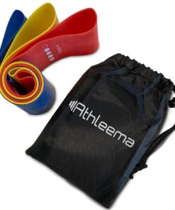 Athleema Set of 3 Loop Resistance Bands 12" X 2" Won't Roll, Non-Slip, Non-Stick, Ultra Durable 12 815 tAoDRiL