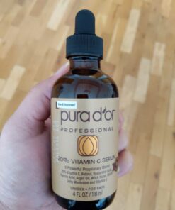 PURA D'OR 20% Vitamin C Serum (4oz BEST VALUE) Lightweight Maximum Strength Formula,Hyaluronic Acid,Retinol,Professional Grade Treatment For Face & Eyes,Dark Spots,Acne,Wrinkles,For Men & Women 43 8150JFmCDGL 2