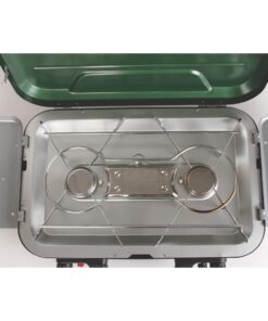 Coleman Classic 3-Burner Propane Camping Stove, Portable Camp Stove with 3 Adjustable Burners & Push-Button Instant Ignition, 28,000 BTUs for Camping, Tailgating, Grilling, BBQs, & More Green 26 8151ifdKANL 3