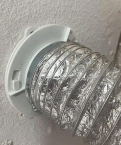 Dryer Dock The Original Dryer Vent Quick Release - Two-Piece Dryer Hose Quick-Connect, Twist & Lock Tight, Fits 4 Inch Tubes,White 40 8151tMNiX8L