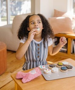 Melissa & Doug Slice and Bake Wooden Cookie Play Food Set - Pretend Cookies And Baking Sheet, Wooden Play Food Set, Toy Baking Set For Kids Ages 3+ 22 8151zVv2FrL 2