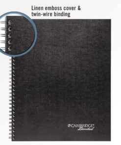 Cambridge Business Notebook, 80 Sheets, Legal Ruled, 8-1/4" x 11", Wirebound, Black (06062) Pack of 1 18 8152UYGrtoL