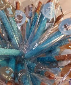 200 Pack 2" x 10" Clear Long Candy Cello Cellophane Treat Bags - 1.4mil thickness OPP Plastic Bags with 6 Mix Colors Twist Ties Perfect for Birthday Favor Candles Pretzel Icy Candy Popsicle 2'' x 10'' 33 8153E6lESvL