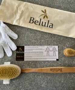 Belula Premium Dry Brushing Body Brush Set- Natural Boar Bristle Body Brush, Exfoliating Face Brush & One Pair Bath & Shower Gloves. Free Bag & How To – Great Gift For A Glowing Skin & Healthy Body 45 8153c3mtwLL 3