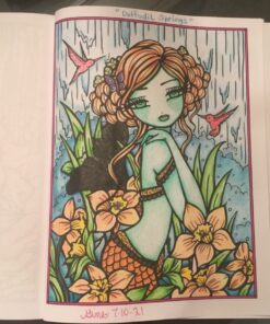 Mermaids, Fairies, & Other Girls of Whimsy Coloring Book: 50 Fan Favs 74 815424e 3L