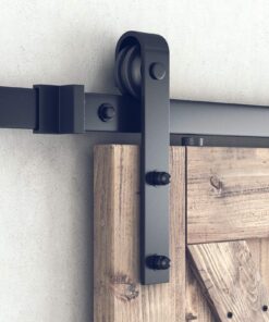SMARTSTANDARD 6.6 Feet Heavy Duty Sturdy Sliding Barn Door Hardware Kit -Smoothly and Quietly -Easy to Install -Includes Step-by-Step Installation Instruction Fit 40" Wide Door Panel (J Shape Hanger) 26 8154tZRU23L