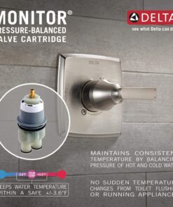 Delta Faucet Windemere 14-Series Tub and Shower Faucet Set, Shower Handle, Oil Rubbed Bronze Shower Faucet, Delta Shower Trim Kit, Oil Rubbed Bronze BT14496-OB (Valve Not Included) Without Rough Tub/Shower Faucet 26 8155XqAhBKL