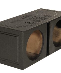 QPower QBOMB12V Dual 12 Inch Subwoofer Box with Bedliner Spray for Speakers, High-Performance Vented Subwoofer, Durable Sub Box, Black 32 8155itgo3FL