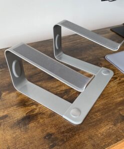 LORYERGO Laptop Stand, Ergonomic Computer Stand Laptop Riser for Desk, Laptop Stand Desk Holder Compatible with Most 10-15.6” Laptops, Silver A-Silver 35 8156HiwQgL