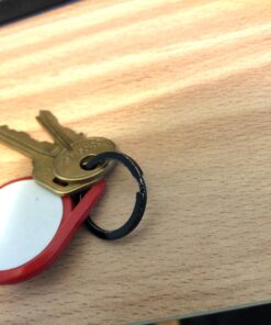 Shapenty 1 Inch/25mm Diameter Metal Flat Split Key Chains Rings for Home Car Keys Attachment (Black,10PCS/Box) 30 815864x2KIL