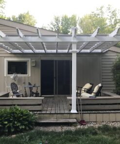 vita Valencia 12' x 16' Attached Vinyl Pergola 30 81589TXTWeL