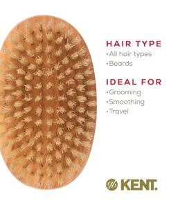 Kent MC4 Finest Men's Hair Brush And Facial Brush For Beard Care - Exfoliating Natural Boar Bristle Brush For Mens Grooming, Scalp Brush, Royalty Brush, And Beard Straightener For Men's Skin Care 13 8159zQ2Ip1L