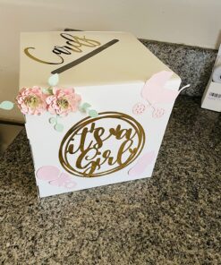 Beistle White Card Box Holder For Weddings, Baby Showers, Birthdays, Graduation Party Supplies 9" x 9" 41 815BQt64BGL