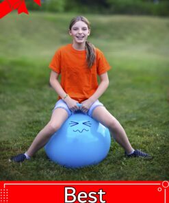 Alternative view of Xino Sports Hopping Ball for Kids - Teens and Adults, Bouncy Balls for Kids, Hopper Ball, Jumping Ball with Handle, 22 Inch Diameter, Kids Outdoor Toys (Blue) Blue