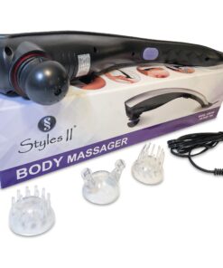Styles II Deep-Tissue Therapeutic Percussion Body Massager - 3 Attachment Head to Relieve Knots, Pain, Stiffness & Fatigue in Neck, Shoulder, Foot, Back, Thigh & More - Great for Home & Travel Use 18 815C4EJrRWL