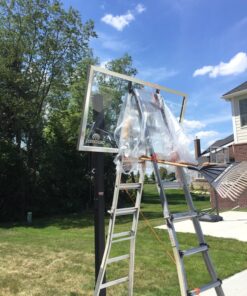 Silverback 54" and 60" In-Ground Basketball Systems with Adjustable-Height Tempered Glass Backboard and Pro-Style Breakaway Rim SB60 Basketball System 69 815CG4tyZzL