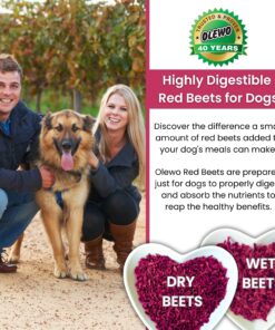 Olewo Original Red Beets for Dogs – Natural Anti Itch for Dogs, Dog Food Topper, Immune, Cleansing, Skin & Coat Support, Dehydrated Whole Food Dog Multivitamin, Fiber for Dogs, 2.2 lbs 2.2 Pounds 17 815D2IXW3uL
