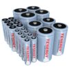 Tenergy High Drain AA AAA C and D Battery, 1.2V Rechargeable NiMH Batteries Combo, 8-Pack 2500mAh AA Cells, 8-Pack 1000mAh AAA Cells, 4-Pack 5000mAh C Cells and 4-Pack 10000mAh D Cell Batteries
