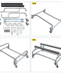 ECOTRIC Watercraft PWC Dolly Boat Jet Ski Stand Storage Trailer Watercraft Cart Watercraft Dolly PWC Dock Slipway Cart Adjustable Bunks W/ 4 Casters and 2 Brakes 1000lb Capacity 33 815FOTel1cL
