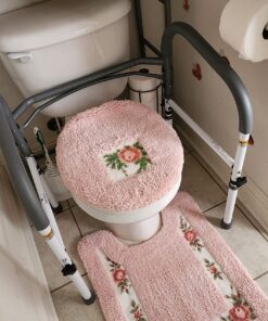 Vaunn Deluxe Folding Safety Toilet Rail, Adjustable and Foldable Toilet Safety Frame, Bathroom Handrail Assist Grab Bar Handle, Gray 43 815GkXyWRaL