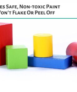 Alternative view of Cubbie Lee Premium Wooden Building Blocks Set - 100 pc for Toddlers Preschool Age - Classic Hardwood Plain & Colored Small Wood Block Pieces for Boys & Girls - Classic Build & Play Toy