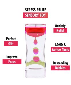 Liquid Motion Bubbler Sensory Toys – 2 Pc Set Bundle Stretchy String Fidget Toys Timer for Stress Relief and Anxiety Relief Great for Toddler, Children, Kids, Adults, Seniors, ADHD Autism ADD Orange 2 Pc Set -Orange 7 815Kt uQ7ZL