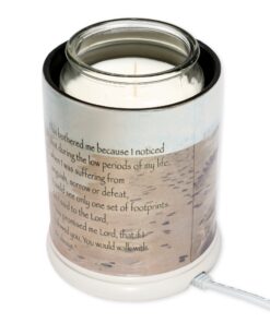 Elanze Designs Footprints in The Sand Ceramic Stoneware Electric Large Jar Candle Warmer 11 815LMpLImAL