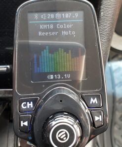 Nulaxy Wireless In-Car Bluetooth FM Transmitter Radio Adapter Car Kit W 1.8 Inch Display Supports TF/SD Card and USB Car Charger for All Smartphones Audio Players-KM18 color 34 815MW 91y9L