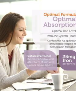 Zahler - Iron Supplement with Vitamin C - Capsule Iron Pills for Women and Men - High Absorption, Easy on Stomach, Kosher Ferrous Iron Supplements with Vitamins C, B12, Folate & More - 100 Count 100 Count (Pack of 1) 23 815N4HaxW1L 3