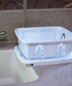 Camco 43511 Mini Dish Drainer, White, EA Dish Rack and Tray 29 815N4IG6tEL
