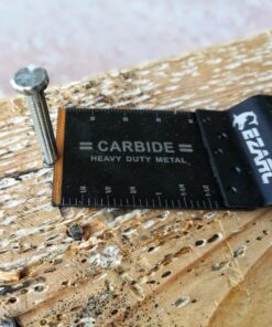 Alternative view of EZARC Oscillating Saw Blades, Carbide Multitool Blades Heary Duty for Hard Material, Metal, Nails. Bolts. Screws, 3-Pack Hard Metal