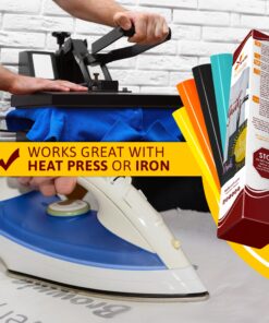 Firefly Craft Heat Transfer Vinyl Sheets - Black HTV - Iron On Vinyl for Cricut, HTV Vinyl Sheets, Vinyl Iron On, Easy Cut & Weed, Compatible with Cricut & Silhouette Cameo - 1 Sheet 12" x 20" 22 815Psnt c4L 1