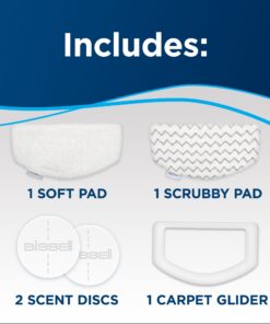 Bissell Power Fresh Steam Mop with Natural Sanitization, Floor Steamer, Tile Cleaner, and Hard Wood Floor Cleaner with Flip-Down Easy Scrubber, 1940A PowerFresh 28 815QBzyPUwL