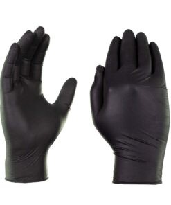 Alternative view of X3 Black Nitrile Disposable Industrial-Grade Gloves 3 Mil, Latex and Powder-Free, Food-Safe, Non-Sterile, Lightly-Textured Large (Pack of 100) Box of 100