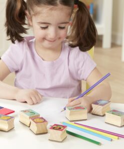 Melissa & Doug Disney Princess Wooden Stamp Set: 9 Stamps, 5 Colored Pencils, and 2-Color Stamp Pad With Washable Ink For Kids Ages 4+ 20 815Rrcui9xL 1