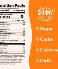 Jordan's Skinny Syrups Sugar Free Coffee Syrup, Salted Caramel Flavor Drink Mix, Zero Calorie Flavoring for Chai Latte, Protein Shake, Food & More, Gluten Free, Keto Friendly, 25.4 Fl Oz, 6 Pack 25.4 Fl Oz (Pack of 6) 11 815SQFUAnrL