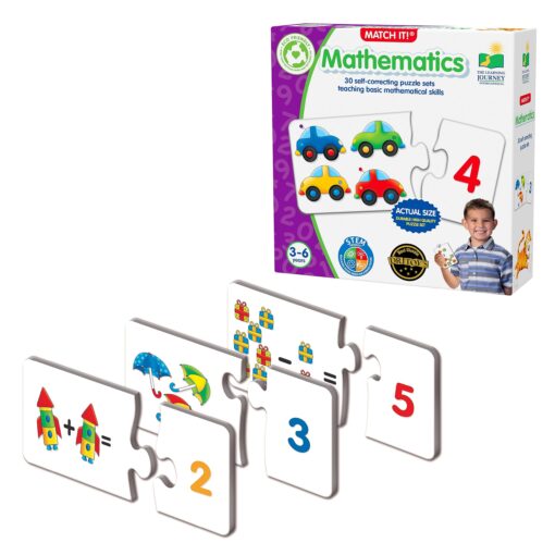 The Learning Journey: Match It! Mathematics - STEM Addition and Subtraction Calculation Activities Game - Teaches Early Math Facts with 30 Matching Pairs - Math Puzzle For Toddler Ages 3 to 6