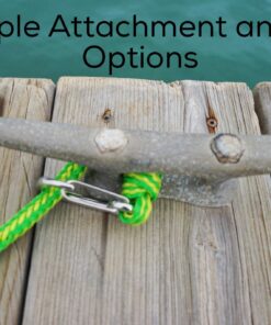 Skog Å Kust Premium PWC Dock Lines | 2-Pack Heavy Duty Braided Ropes, 1/2'' x 7ft & 14ft Lengths, with 316 Stainless Steel Clip 12mm (1/2 inch) dimeter rope 2-Pack: 7 & 14 ft Yellow & Green 18 815UrSv9CYL