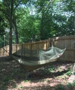 COVACURE Camping Hammock with Net - Lightweight Double Hammock 2 * 10ft Straps, Portable Hammocks, Camping Accessories for Outdoor, Hiking, Camping, Backpacking, Travel, Beach Green 34 815V4mv8CpL