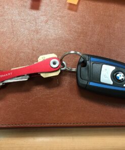 KeySmart Key Holder for Keychain Key Ring - Compact Key Organizer Key Chain Key Case, Minimalist Pocket-Sized EDC Keychain, Loop Piece for Car Fobs, Expandable (up to 14 Keys, Red) 41 815VBtV SsL