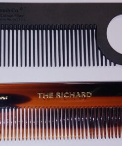 Kent A FOT Handmade All Fine Tooth Saw Cut Beard Comb - Pocket and Travel Comb - Styling Comb or Wet Comb for Fine or Thinning Hair, Beard Care, and Hair Care for the Essential Kent Beard Kit 1 Pack Tortoiseshell 34 815VaBEPAgL
