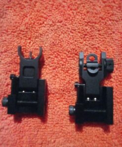 Feyachi Flip Up Iron Sight Front Rear Sight Compatible for Picatinny Rail and Weaver Rail of Rifle, Foldable Sights Black 77 815WoTB8AL
