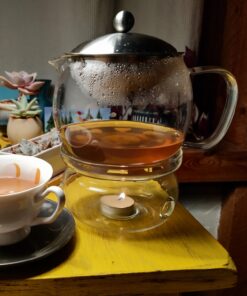 Teapot with Infuser for Loose Tea - 40oz, 3-4 Cup Tea Infuser, Clear Glass Tea Kettle Pot with Strainer & Warmer - Loose Leaf, Iced Tea Maker & Brewer Standard 32 815WqMwEaQL