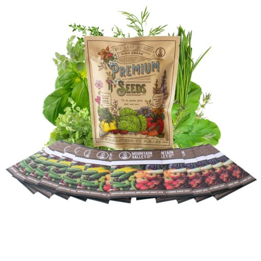 12 Culinary Herb Seeds Assortment - Non-GMO Herb Garden Starter Set - Grow Cooking Herbs: Parsley, Thyme, Cilantro, Basil, Dill, Oregano, Sage & More