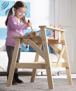 Melissa & Doug Solid Wood Project Workbench Play Building Set - STEAM Toy, Wooden Kids Work Bench, Toy Tool Bench 32 815YrZqmTML 1