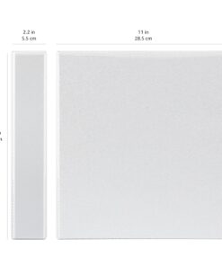 Amazon Basics 3 Ring Binder with 1.5 Inch D-Ring and Clear Overlay, White, 4-Pack 1.5-inch 28 815dr22OtYS