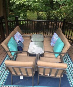 Classic Accessories Veranda Water-Resistant 108 Inch Rectangular/Oval Patio Table & Chair Set Cover, Outdoor Table Cover 108"L x 82"W x 23"H 33 815eC3bfTL